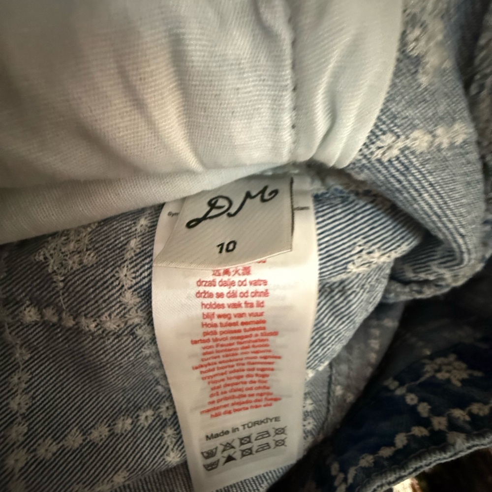 NWOT Anthropologie Damson Madder Drew Embroidered Cargo Jeans - Picture 11 of 11